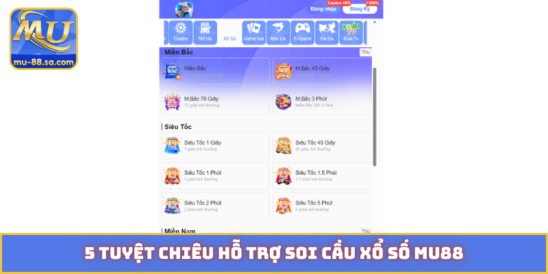 5 tuyệt chiêu hỗ trợ soi cầu xổ số MU88