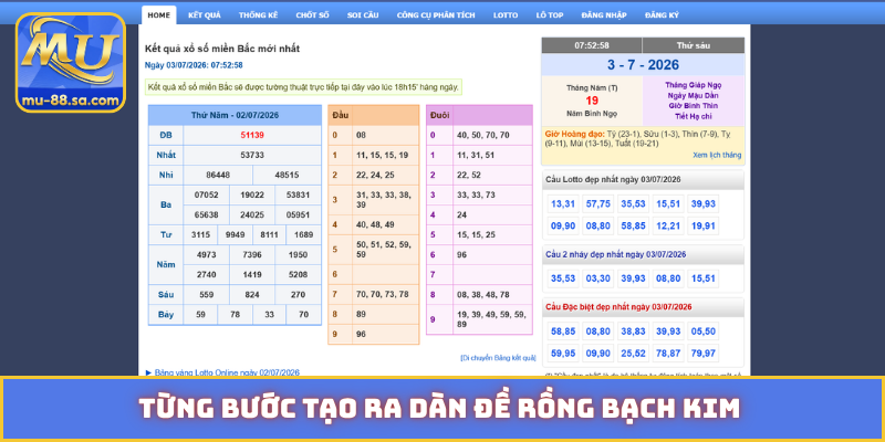 Từng bước tạo ra dàn đề Rồng Bạch Kim